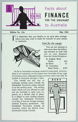 Booklet - 'Facts About Finance For the Emigrant to Australia', May 1961