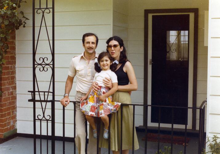 Portanier Family Outside First Home, Bentleigh, Melbourne, 1979