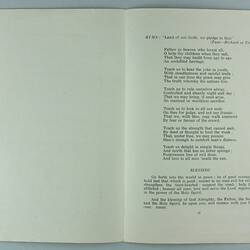 Program - Scout & Guide Memorial Service, Lord Baden-Powell,  England, 8 Jan 1941