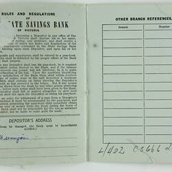 Savings Passbook - State Savings Bank of Victoria, Mrs Wilma J Morter, 1966-1967