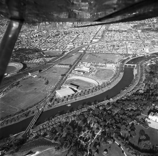 Negative - Aerial View of Melbourne, circa 1955-1960