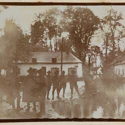 Photograph - Group of Soldiers Near a Lake, Somme, France, Private John Lord, World War I, 1916