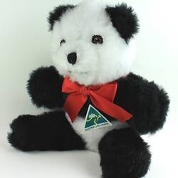 Toy Panda Bear - Jakas Soft Toys, Black & White, Melbourne, circa 1998