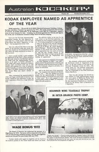 Newsletter - 'Australian Kodakery', No 40, Oct-Nov 1972