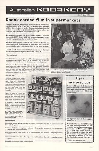 Newsletter - 'Australian Kodakery', No 91, June 1978