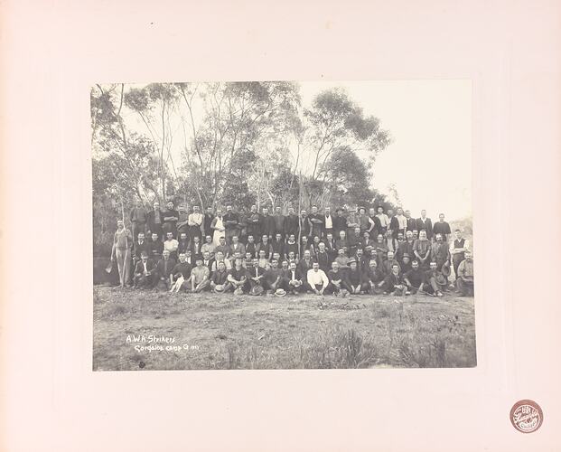 Photograph - Amalgamated Workers Association Strikers, Cordalba, Queensland, 1911