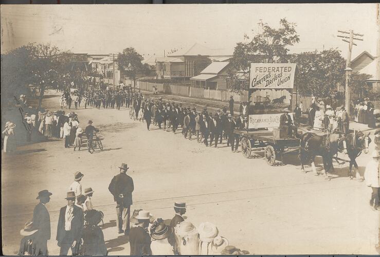 Photograph - Federated Carters & Drivers Union Procession Float, Queensland 1910-1915