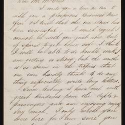 Letter - To Mr McClure, from Diary of David Yuile, 1872