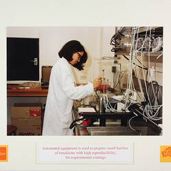 Photograph - Kodak Australasia Pty Ltd, Research Laboratory Staff Member with Automated Equipment, Coburg, 1991 - 1996