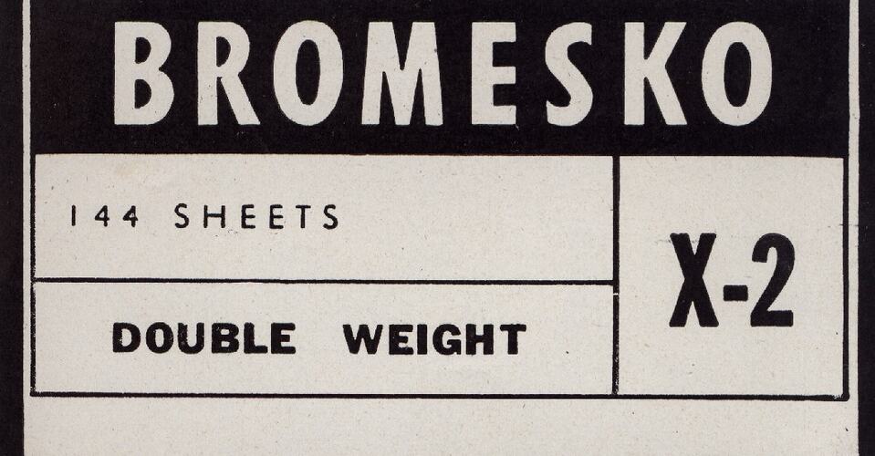 Black and white paper label.