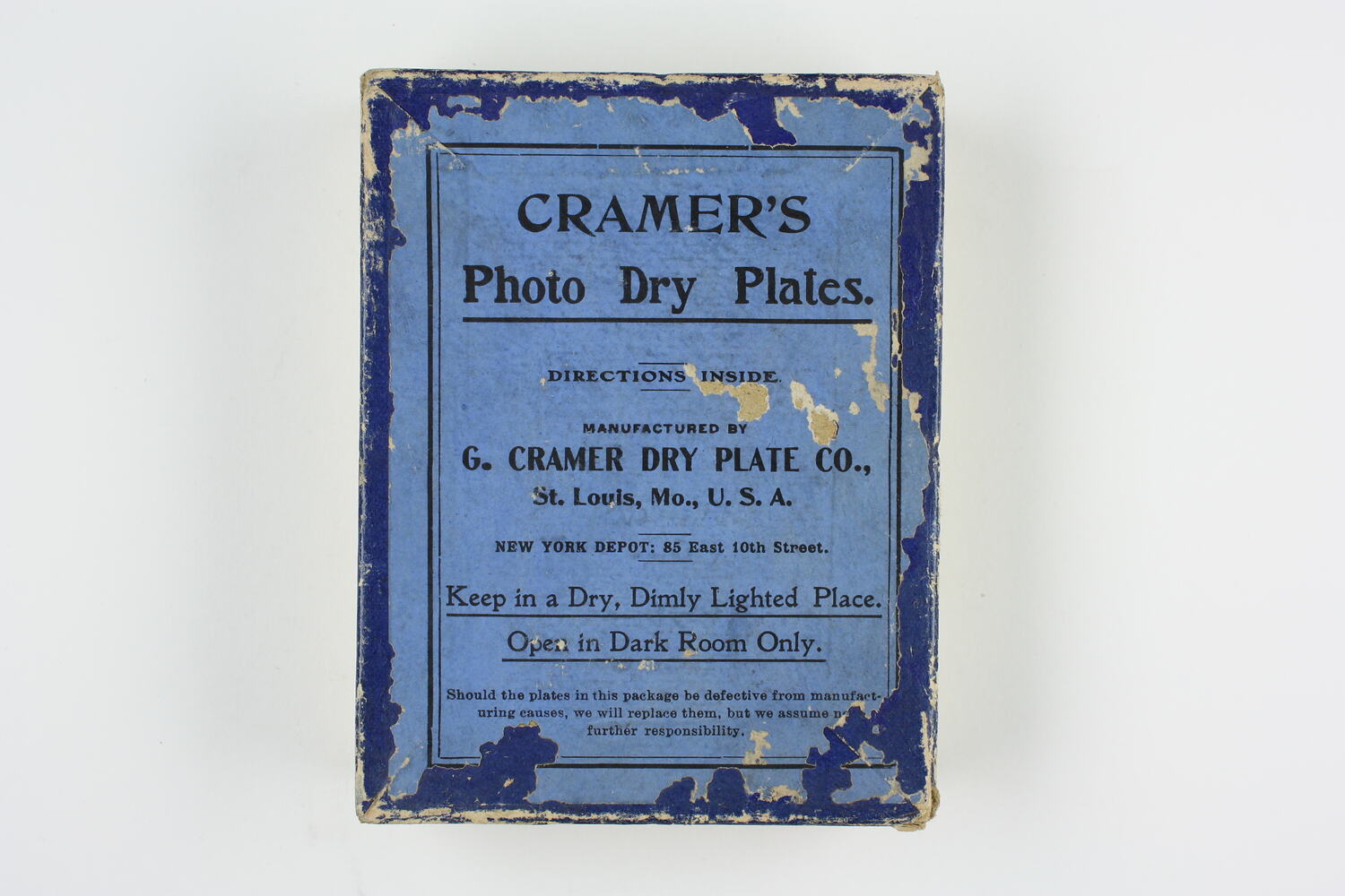 Glass Plates G. Cramer Dry Plate Co., Double Coated Photo Dry Plates