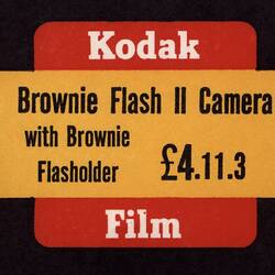 Price Ticket - Kodak Australasia Pty Ltd, 'Brownie Flash II Camera', circa 1960s