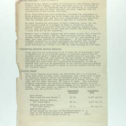 Piece of typed paper