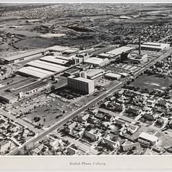 Framed aerial view of Kodak factory.