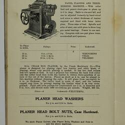 Trade Literature - Bevan & Edwards Pty Ltd, Machine Tools, 1907