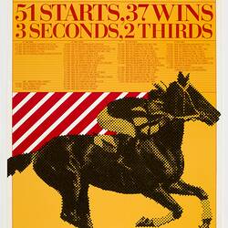 Poster - National Museum of Victoria, Phar Lap 51 Starts, 37 Wins, 1980