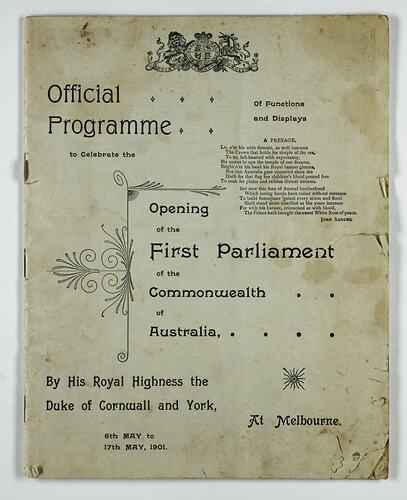 Printed page of booklet. Black and white text.