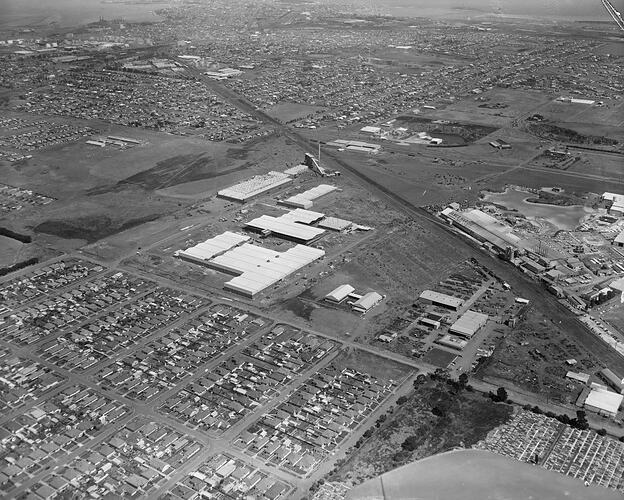 Davies Coop and Co, Aerial View of Factory, Kingsville, Victoria, Jan 1959