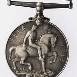Medal - British War Medal, Great Britain, Private David Petrie, 1914-1920 - Reverse