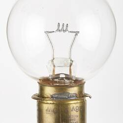 Electric Lamp - Tungsten Filament, Coiled-Coil, Gas-Filled, Siemens, England, 1940s
