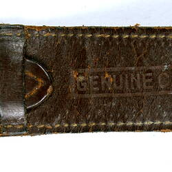 Detail of clasp on identity bracelet.