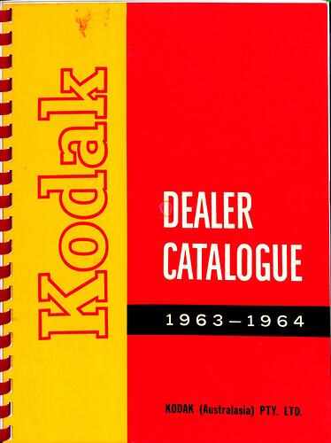 Cover page with yellow and red background and text.