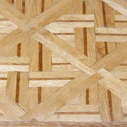 Doll's house interior room. Parquetry detail.