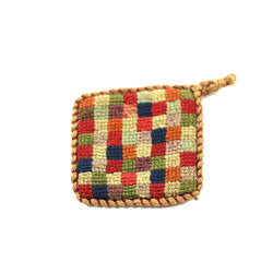 Oven Mitt - Check, Multicoloured, McArthur Family Doll's House, circa 1950s