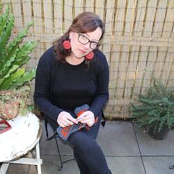 Digital Photograph - Crocheting 'Iso Hug' Hot Water Bottle Cover, Jane Manallack, May 2020
