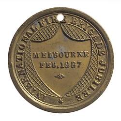 Medal - International Fire Brigade Jubilee, Victoria, Australia, 1887