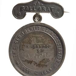 Medal - Old Identities Association, Ballarat, Victoria, Australia, 1850-1899
