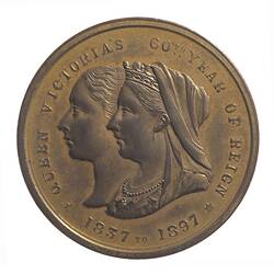 Medal - Diamond Jubilee of Queen Victoria, Shire of Narracan, Victoria, Australia, 1897