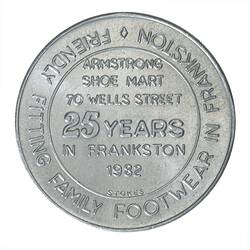 Medal - Armstrong Shoe Mart, Frankston, Victoria, Australia, 1982