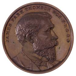 Medal - James Park Thomson, Royal Geographical Society of Australasia, Australia, 1885