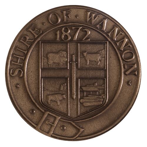 Medal - Sesquicentenary of Victoria, Shire of Wannon, 1985 AD