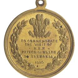 Medal - Visit of the Prince of Wales to Tasmania, 1920 AD