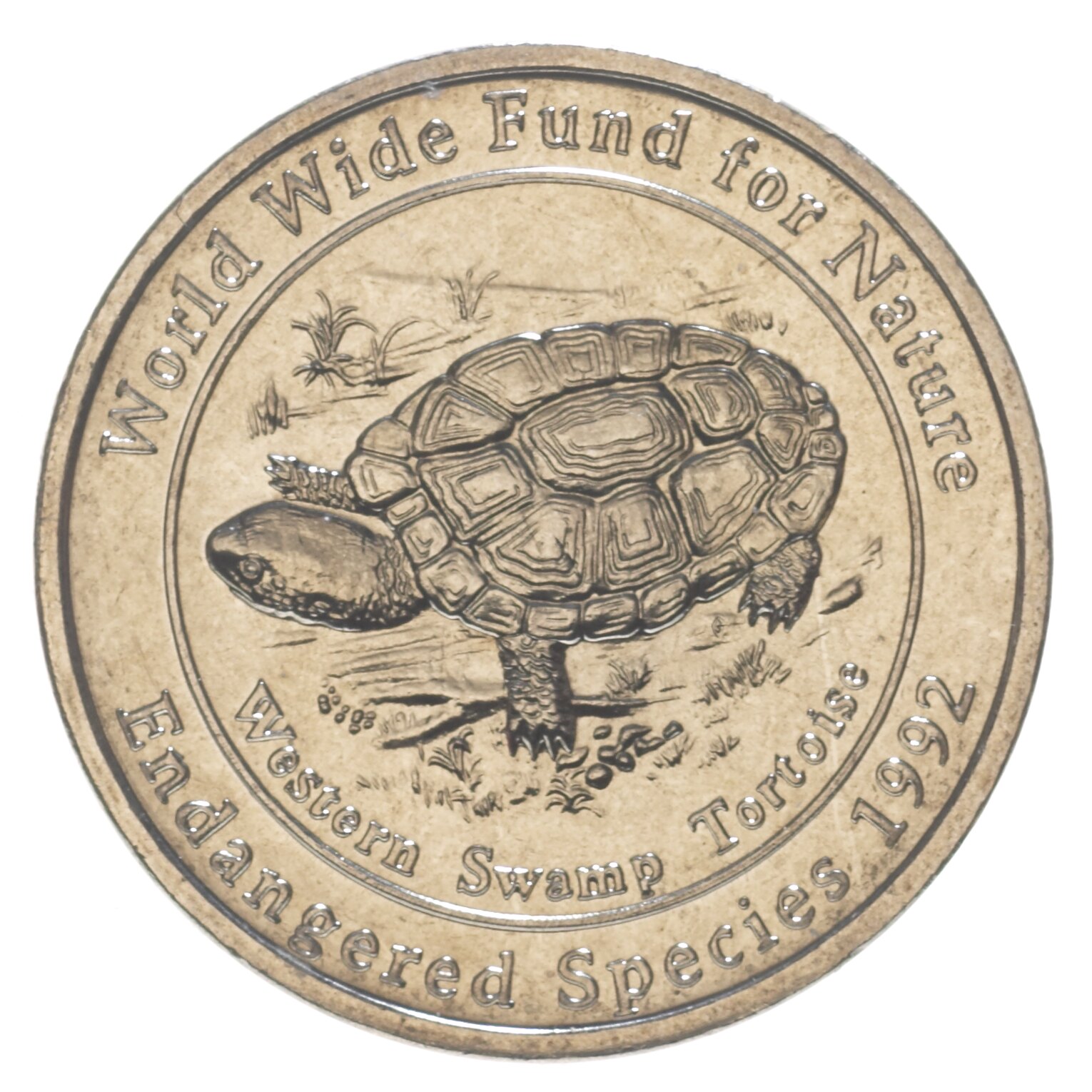 Medal - Endangered Species, Western Swamp Tortoise, Westpac Bank 175th  Anniversary, Australia, 1992