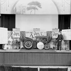 Negative - International Harvester, Kerang Presentation, Farmall A Tractor with Mr Irwin, 1940