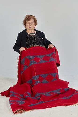 Efstathia (Effie) Spiropoulos with her blanket
