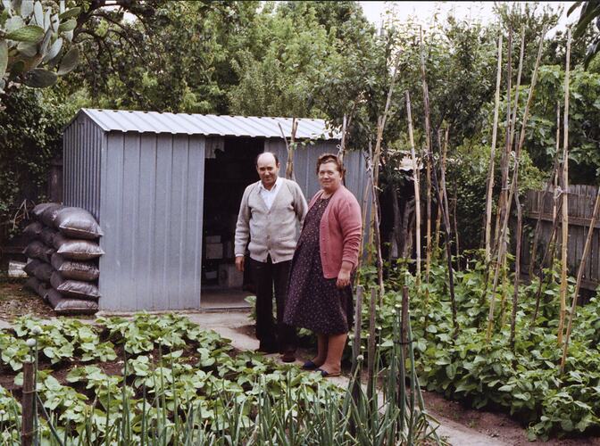 Domenico and Domenica Annetta In Their Backyard, Reservoir, circa 1994