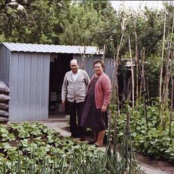 Photograph - Domenico & Domenica Annetta in Their Backyard, Reservoir, circa 1994