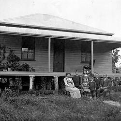 Negative - Gillespie Family Outside their House, Victoria, circa 1920
