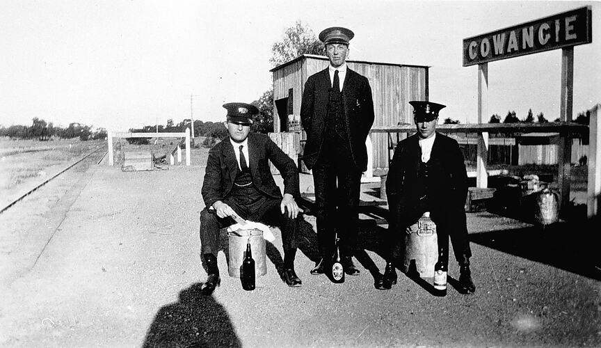 Station staff, Cowangie Station, circa 1925.