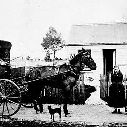 Negative - Family in Front of Home, Ballarat, Victoria, circa 1875