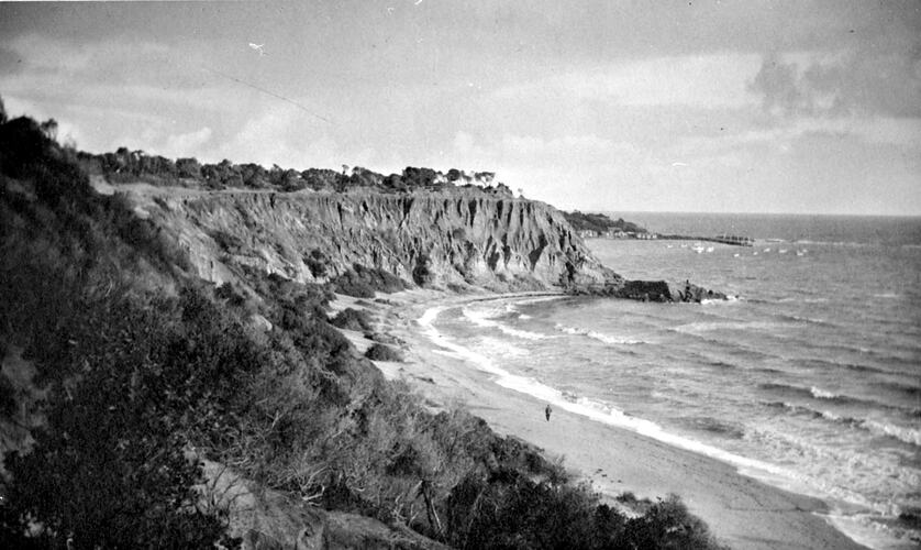 Negative - Cliffs Surrounding the Bay, Port Phillip Bay, Victoria, pre 1930