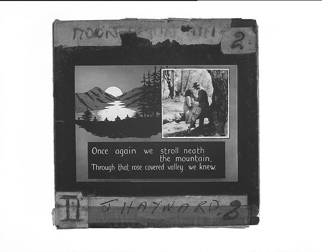 Lantern Slide - 'When the Moon Comes Over the Mountain'