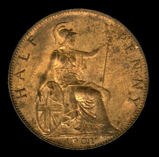 Great Britain, 1/2 Penny, (Obverse)
