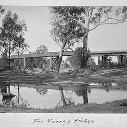 Photograph - 'The Murray Bridge', by A.J. Campbell, Echuca, Victoria, 1894