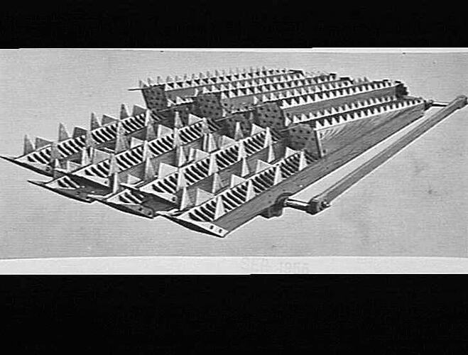 Black/white photograph - piece of factory equipment
