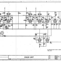 Schematic Diagram - CSIRAC Computer, 'Chain Unit', C22574, 1948-1955